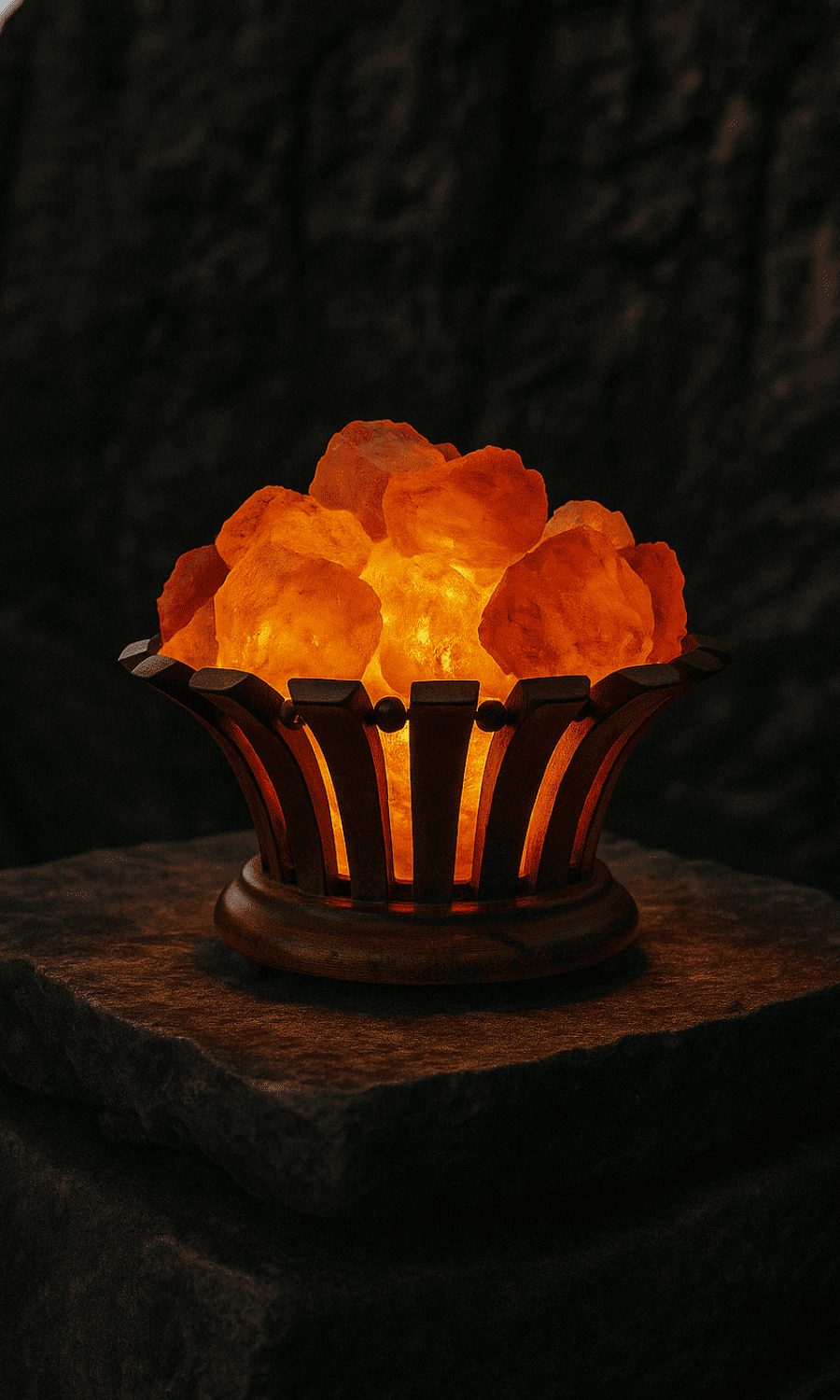 Lampe à cristaux de sel - Feu ardent