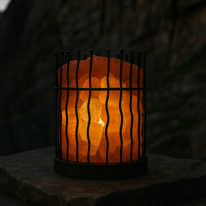 Salzlampe | Stahlkäfig