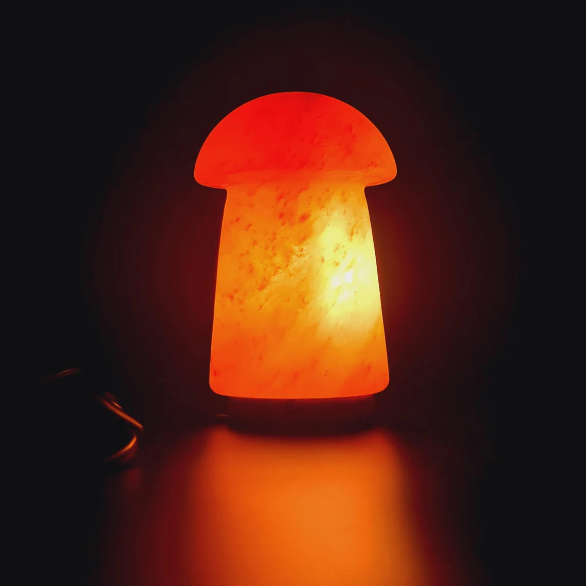 Lampe Champignon de sel Orange